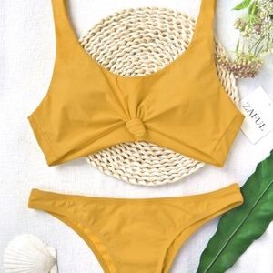 RESERVED Knotted Scoop Top Bikini